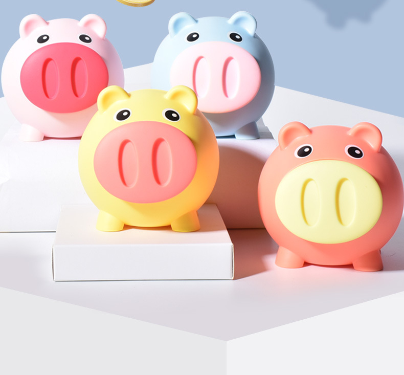 糖果小豬存錢筒 玩具小豬零錢罐 防摔小豬造型存錢罐 兒童節禮品1